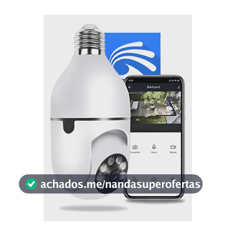 Câmera Lâmpada De Segurança Wifi Ip App Yoosee Visão Noturna Câmera Segurança Lampada Ip Wifi