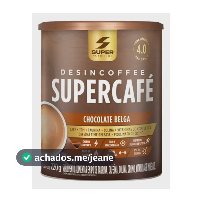 Supercafé Desincoffee Termogênico Desinchá Sabores 220g Chocolate Belga