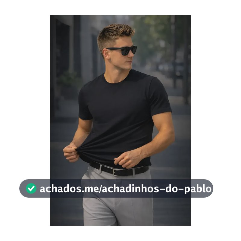 Camiseta Malha Peruana Masculina Premium Algodão Preto Sem Estampa Gg Liso