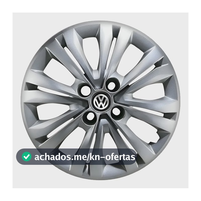 Jogo De Calotas Vw Aro 14 Gol Saveiro Voyage Com Emblema Prata