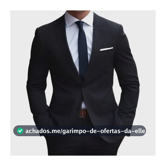 Terno Italiano Slim, Promoção Imperdível Todas As Cores Preto 48 / Calça 42