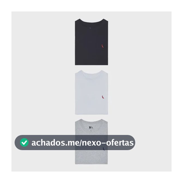 Kit 3 Camiseta Básicas Brasa E Gota Pica Pau Bordado Reserva