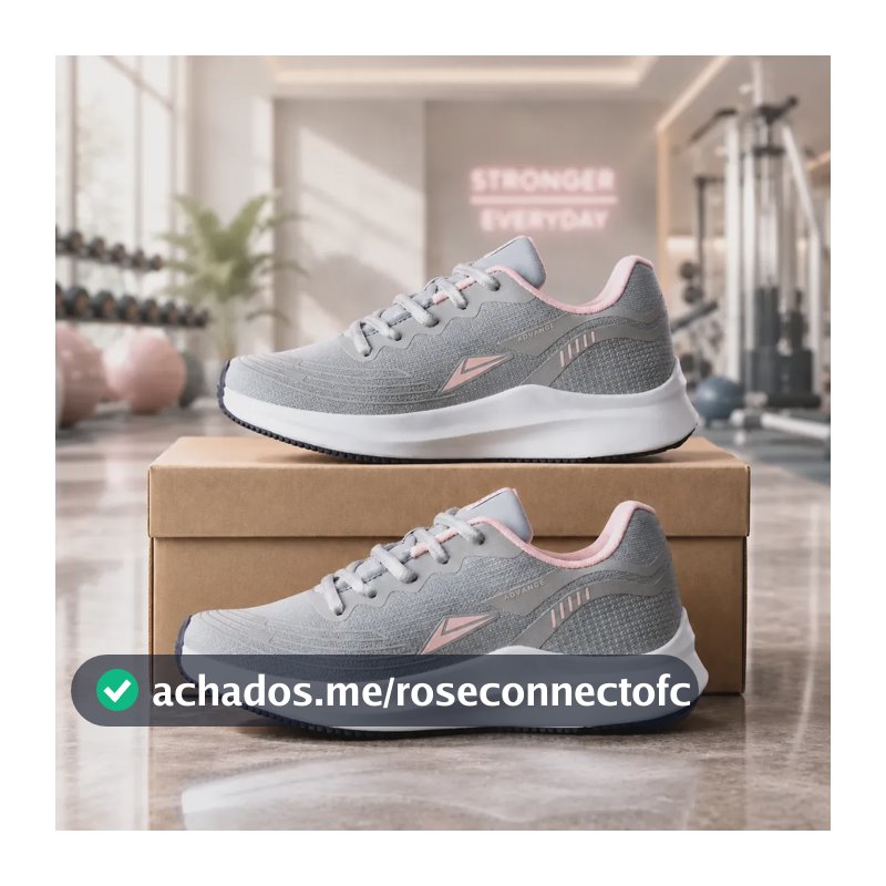 Tênis Sneeks Feminino Casual Academia Treino Promoção Cinza/rosa Sneeks 36,0 Br