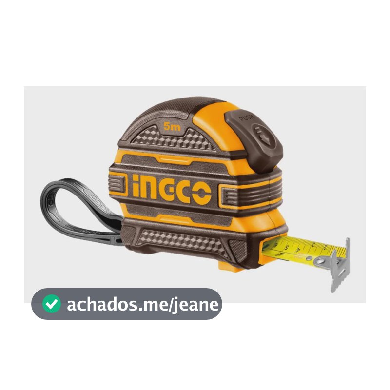 Trena 5 Metros Emborrachada Profissional Hsmt08525 Ingco