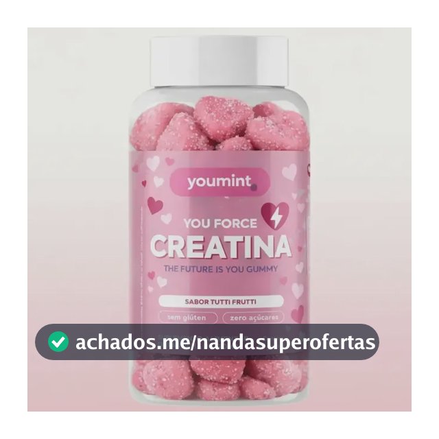 Creatina Gummy Zero Açúcar Tutti Frutti 60 Gomas Youmint Tutti Frutti