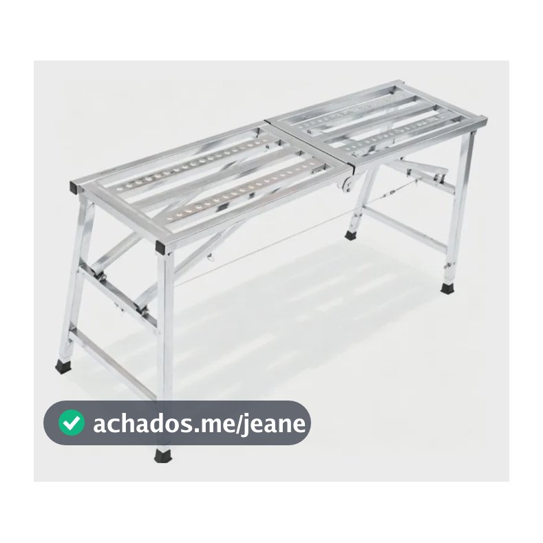 Plataforma Multiuso Dobrável Banqueta Escada Aço Carbono