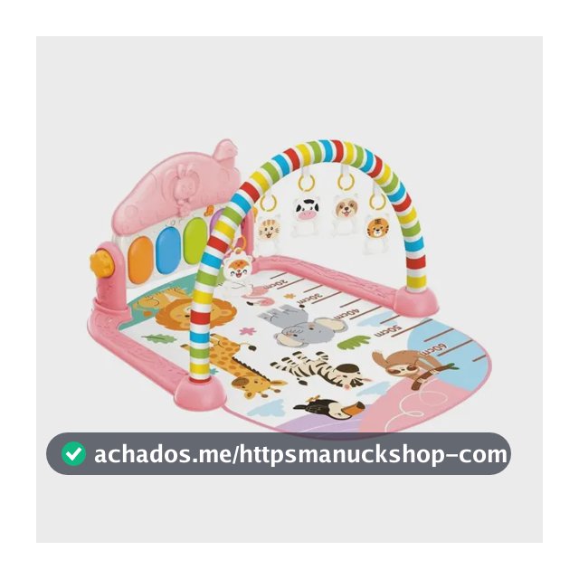 Tapete De Atividades Bebê Piano Musical com 5 Brinquedos Interativos Happy Maxi Baby - Rosa