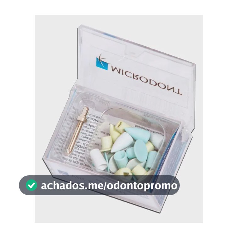 Kit Acabamento E Polimento De Resina Poligloss - Microdont Branco, Azul Claro E Bege