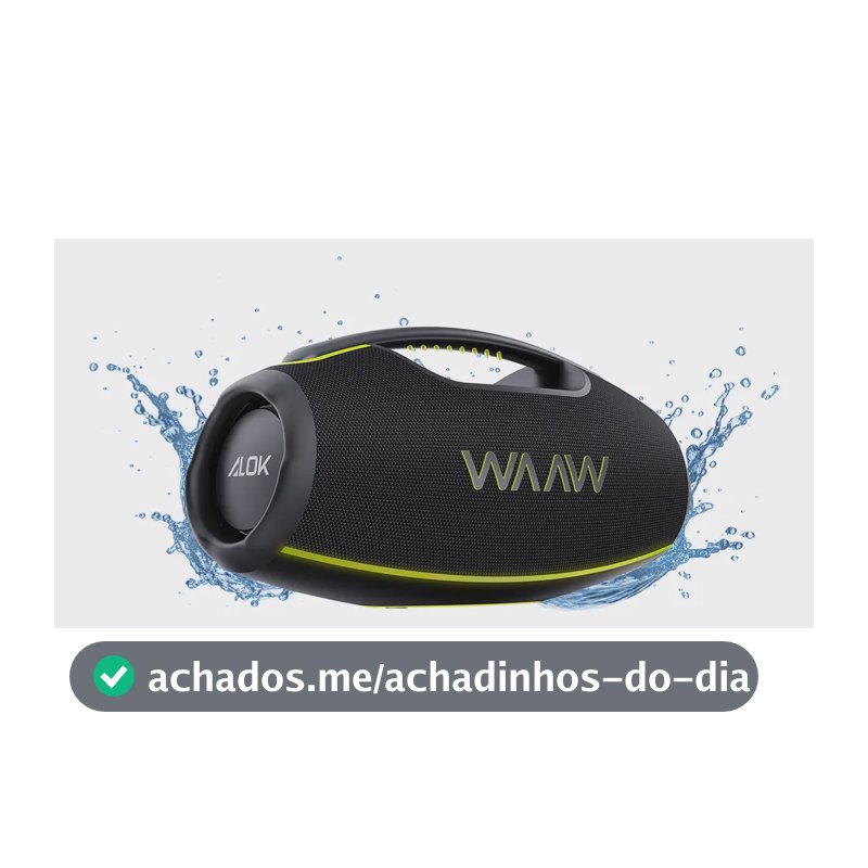 Caixa de Som Portátil Boombox Bluetooth WAAW by Alok Hyperboom 1000 A Prova D’Água 180W