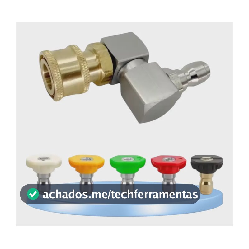 Acoplador Giratorio 360 Lavadora De Alta Pressão + 5 Bicos