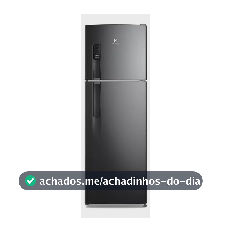 Geladeira Electrolux Frost Free 380L AutoSense Inverter Black Inox Look (IF41B) 127v