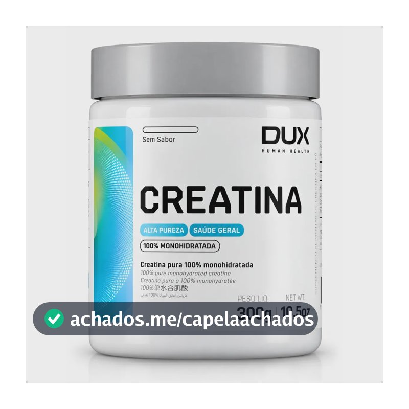 Creatina Dux 300g Monohidratada Sem Sabor 60 Doses Sem Sabor