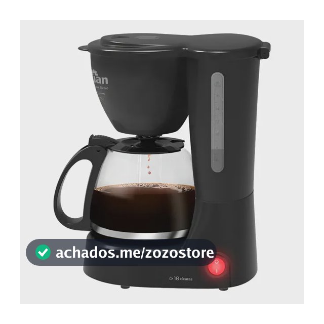 Cafeteira Elétrica Kian 18 Xícaras 650w Preta Cf102 127v