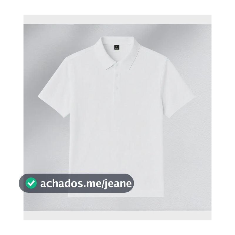 Camisa Polo Esticável Malha Dry Fit Inteligente Malha Fria Branco M
