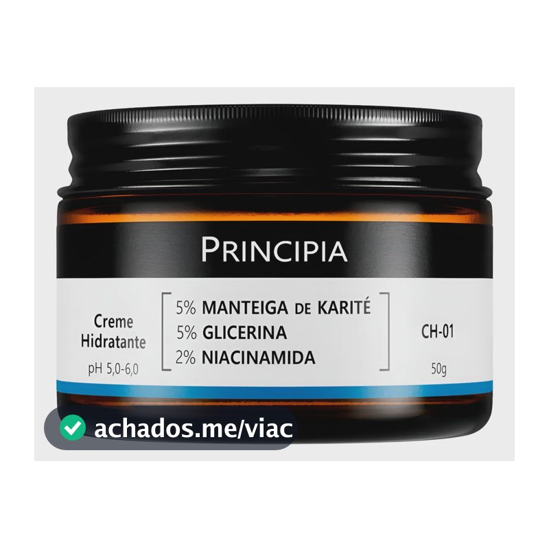Creme Hidratante Facial Principia Ch-01 Karité Glicerina 50g Todo Tipo De Pele Dia/noite