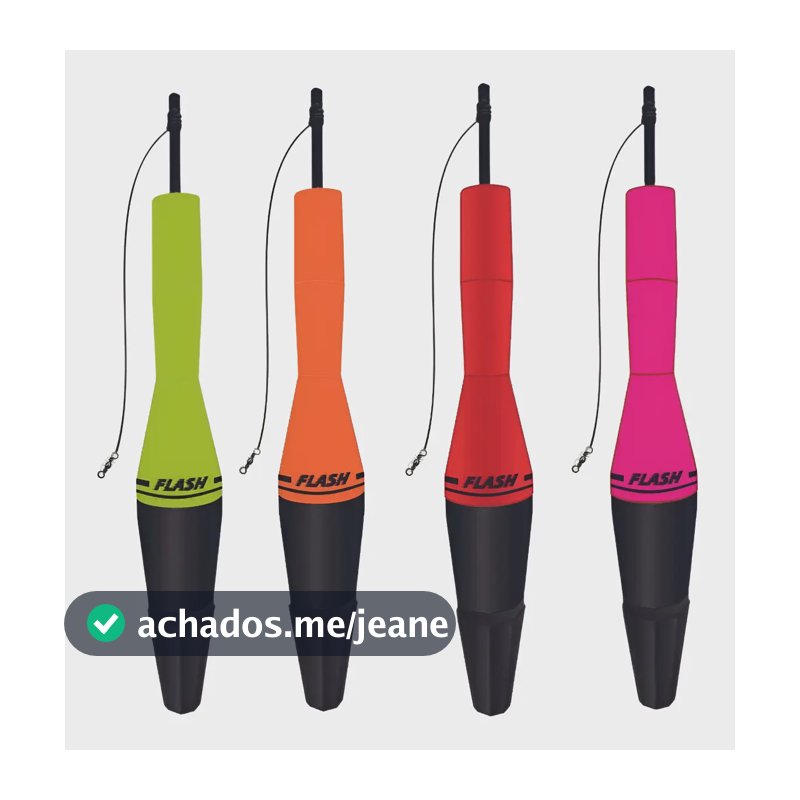 Kit 4 Boia Torpedo Flash Jr Pesca Pino Ecológica 82g Cores Sortidas
