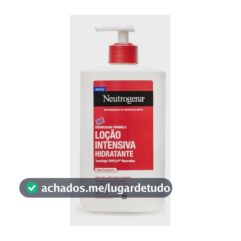 Hidratante Corporal Intensivo Neutrogena Norwegian sem fragrância, 400mL