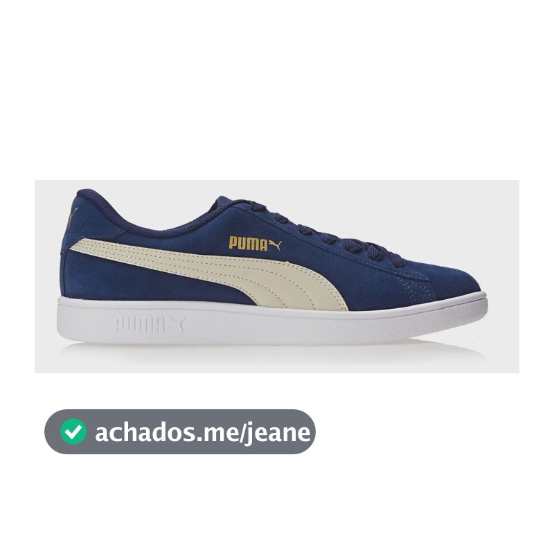 Tênis Masculino E Feminino Smash V2 Bdp Puma Peacoat-tapioca-puma Team Gold-puma White Liso 39