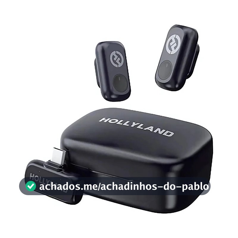Microfone Hollyland Lark A1 Duo Usb-c cor Preto