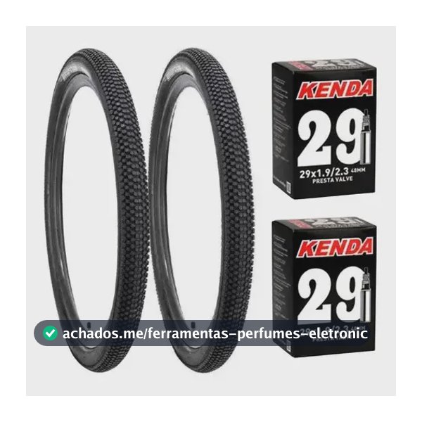 Par Pneu 29x2.10 Levorin Eruption + Par Câmara De Ar Kenda Cor Preto