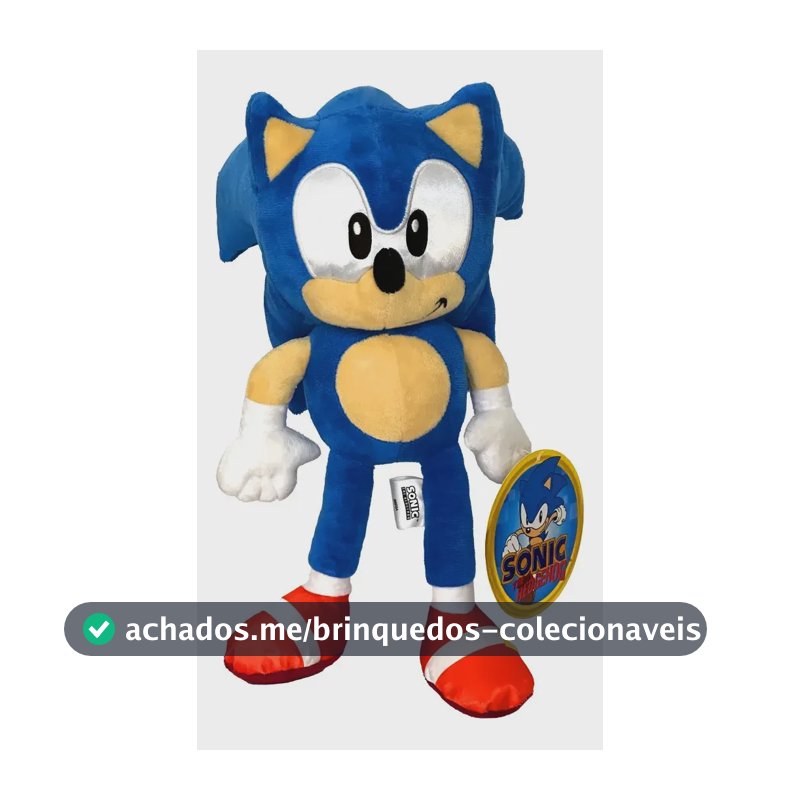 Pelúcia Sonic 33 Cm - Candide Cor Azul