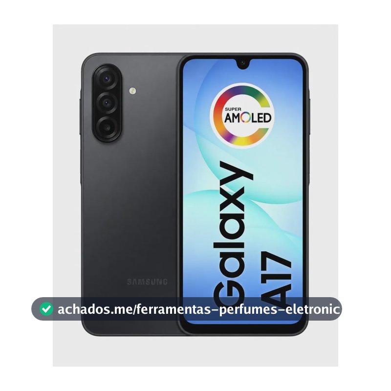Smartphone Samsung Galaxy A17 128GB (4GB Ram+4GB Ram Plus) Com IA, Câm De 50mp, Tela De 6.7, NFC, IP54 - Tela Super Amoled - Nacional - Preto