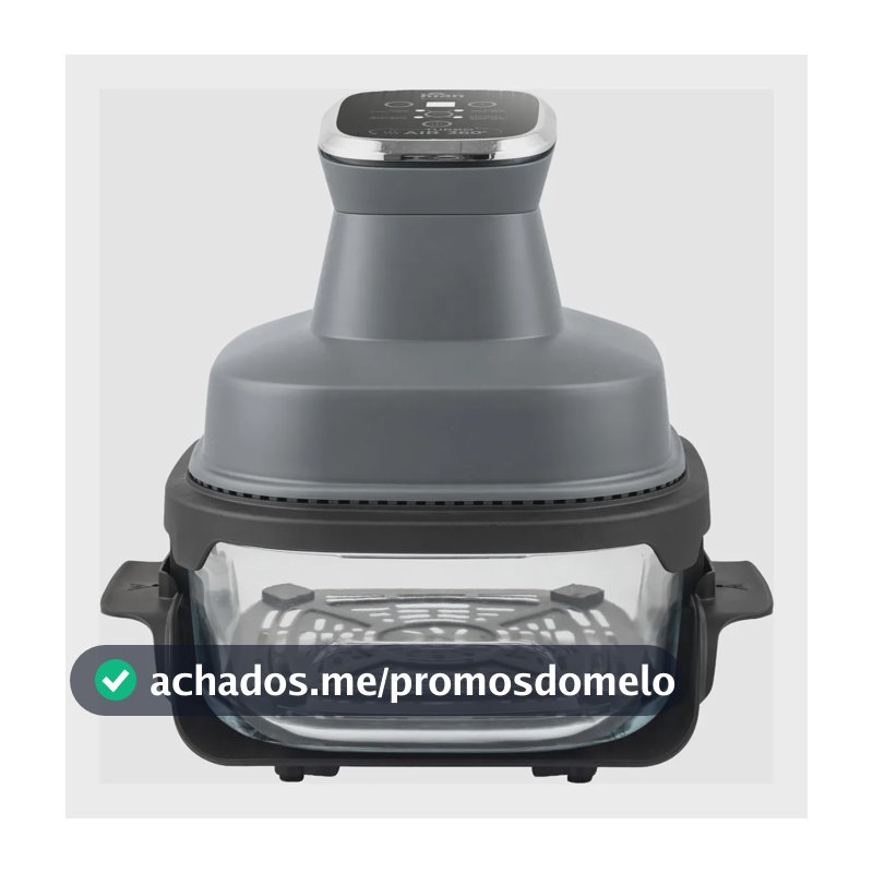 Fritadeira Air Fryer De Vidro Borossilicato 4l 1500w Kian Preto