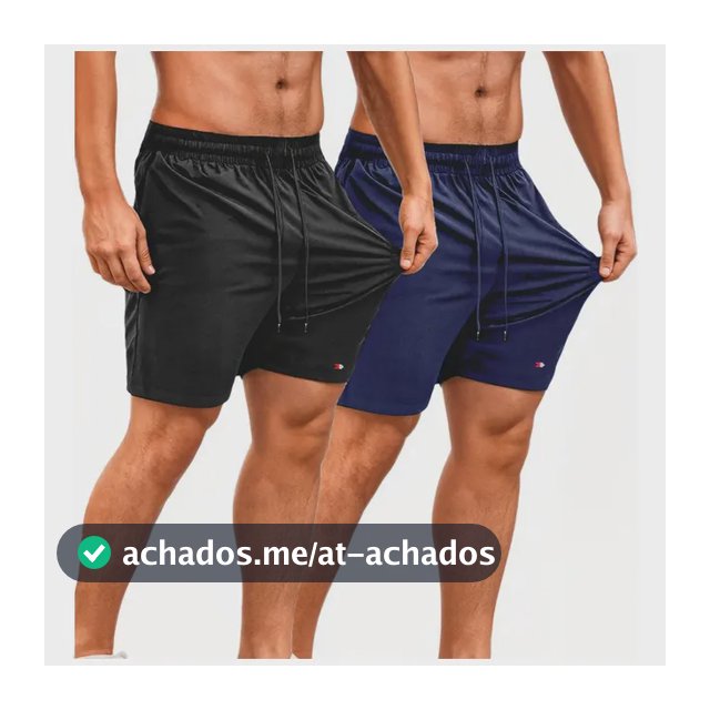 Kit 2 Shorts Bermuda Tactel Elástico Sandrini Academia Sport