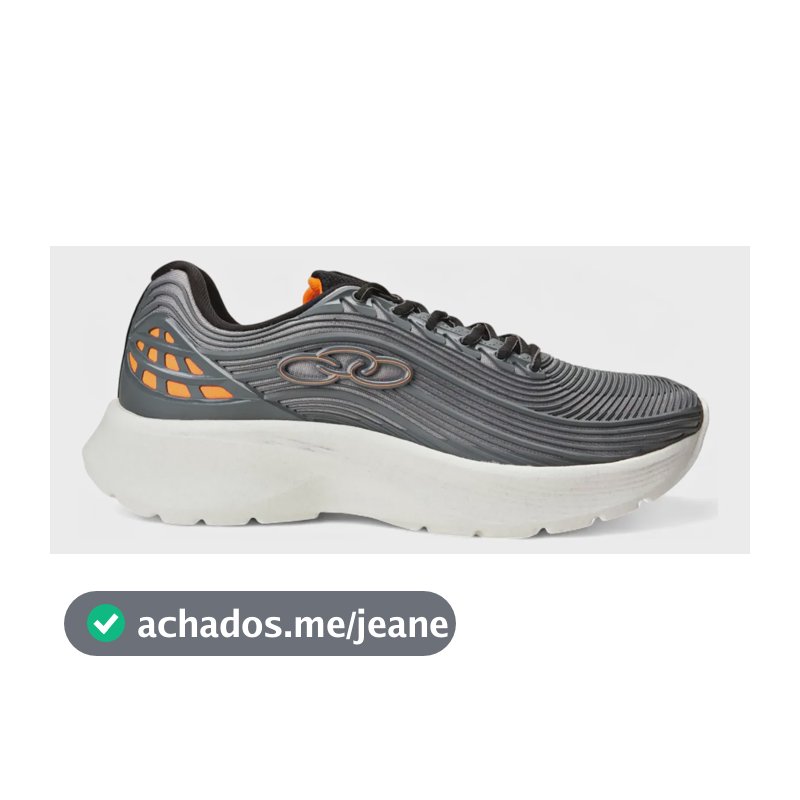 Tênis Esportivo Masculino Fluir Olympikus Chumbo Cinza Escuro Liso 41 Br