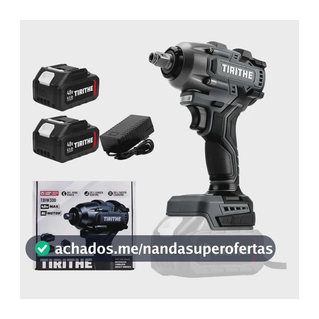Chave De Impacto Brushless 500nm Com 2 Baterias 48v Cinza-escuro 127/220v