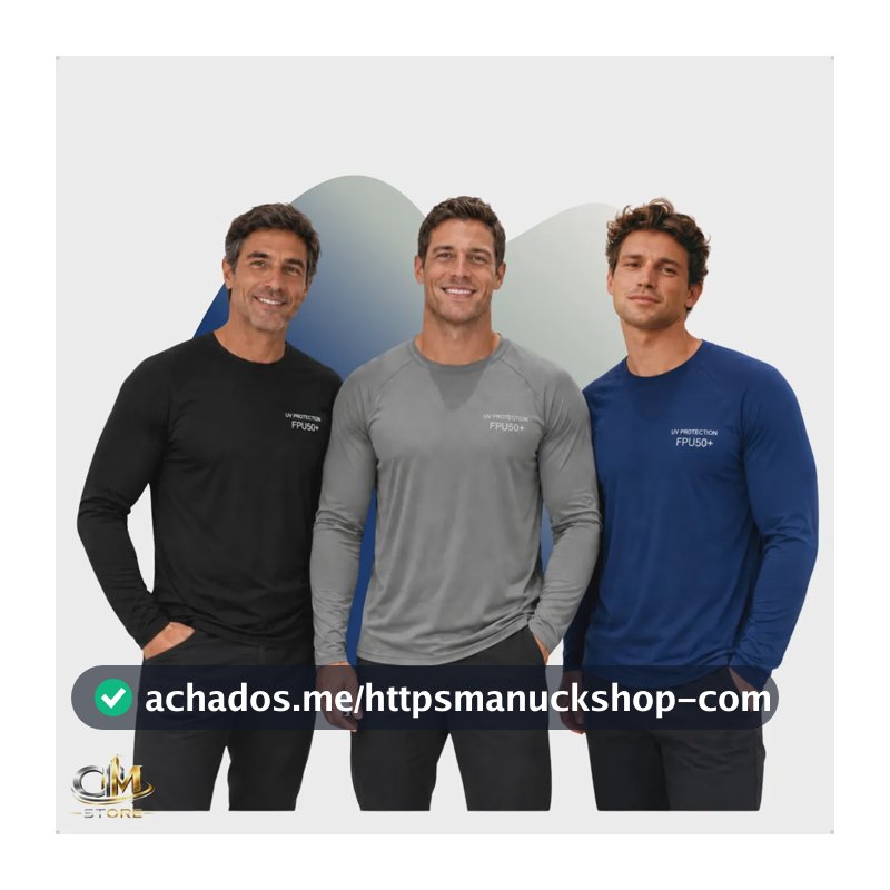 Kit 3 Camisa Térmica Proteção Solar Uv50+ Segunda Pele Preta Azul Cinza Liso G