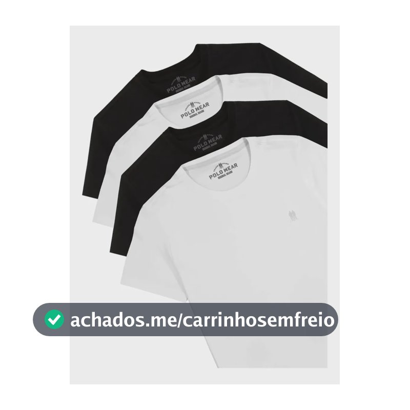 Kit 4 Camisetas Masculinas Polo Wear Sortido Sortido Gg Liso