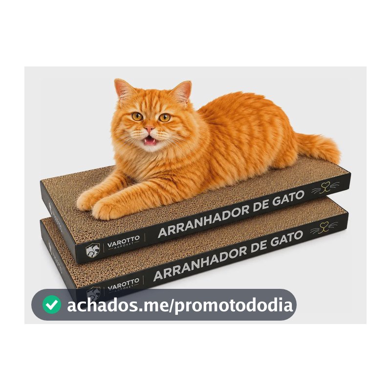 Kit 2 Arranhadores De Gato Papelão Varottoagro Antiestresse Marrom