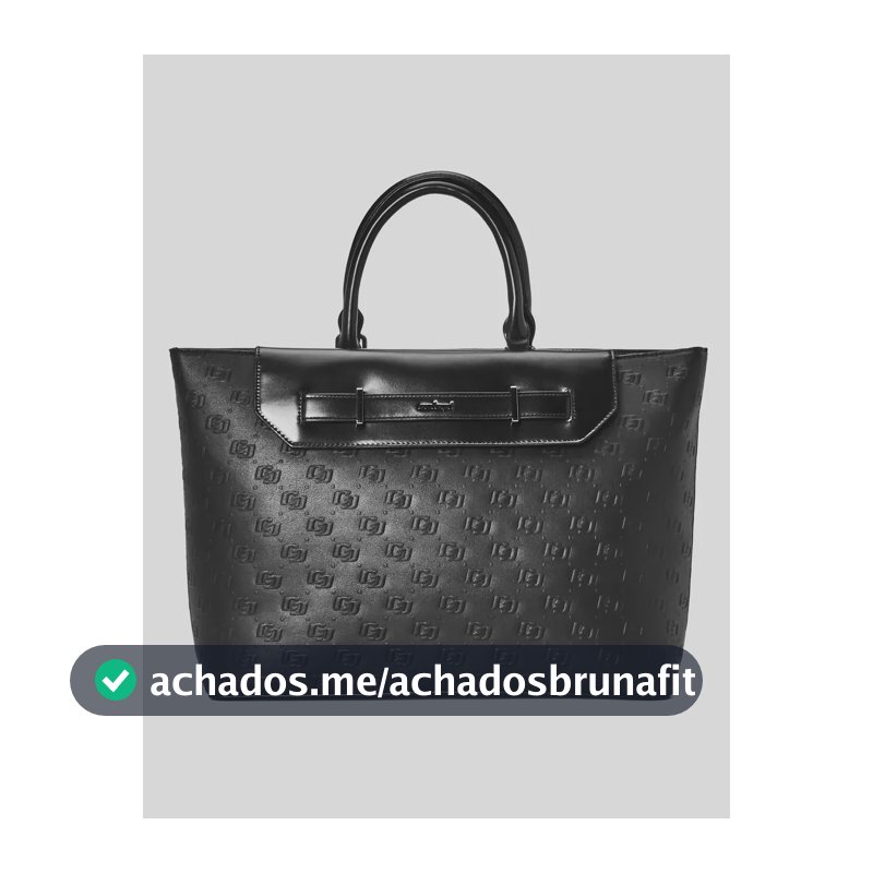 Bolsa Shopping Bag Colcci Feminina Poliuretano 090.01.12203 Preto Monograma Níquel