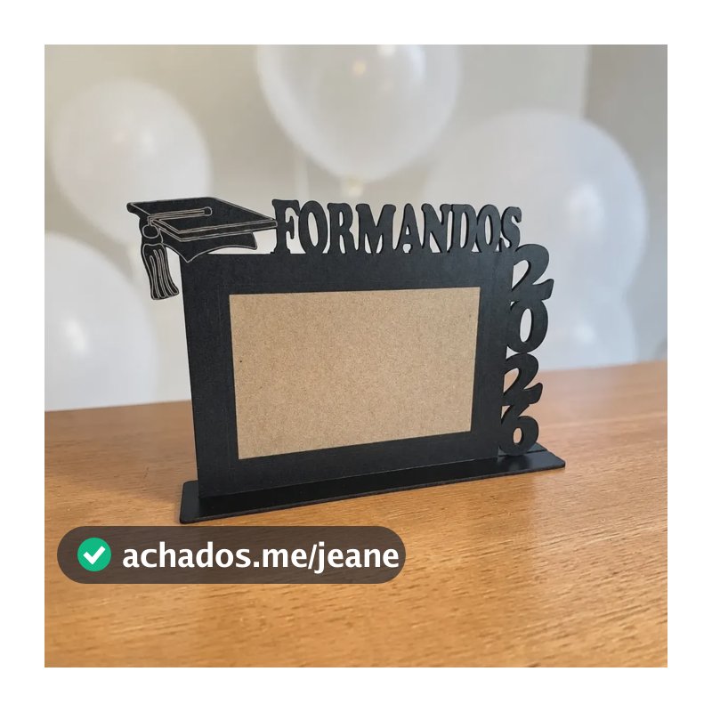 35 Lembranças Porta Retrato Formatura Preto Escolar