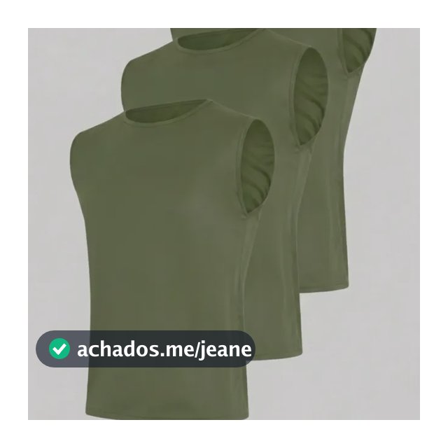 Kit 3 Regata Masculina Dry Fit Cavada Machão 3 Verde Militar G