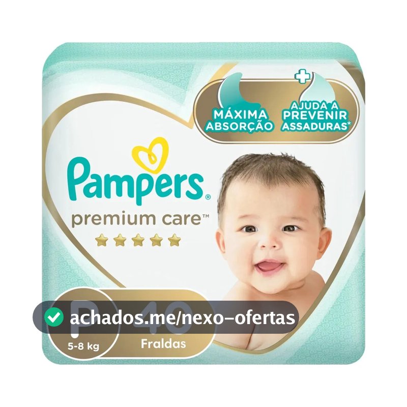 Fralda Pampers Premium Care Tamanho P 40 Unidades