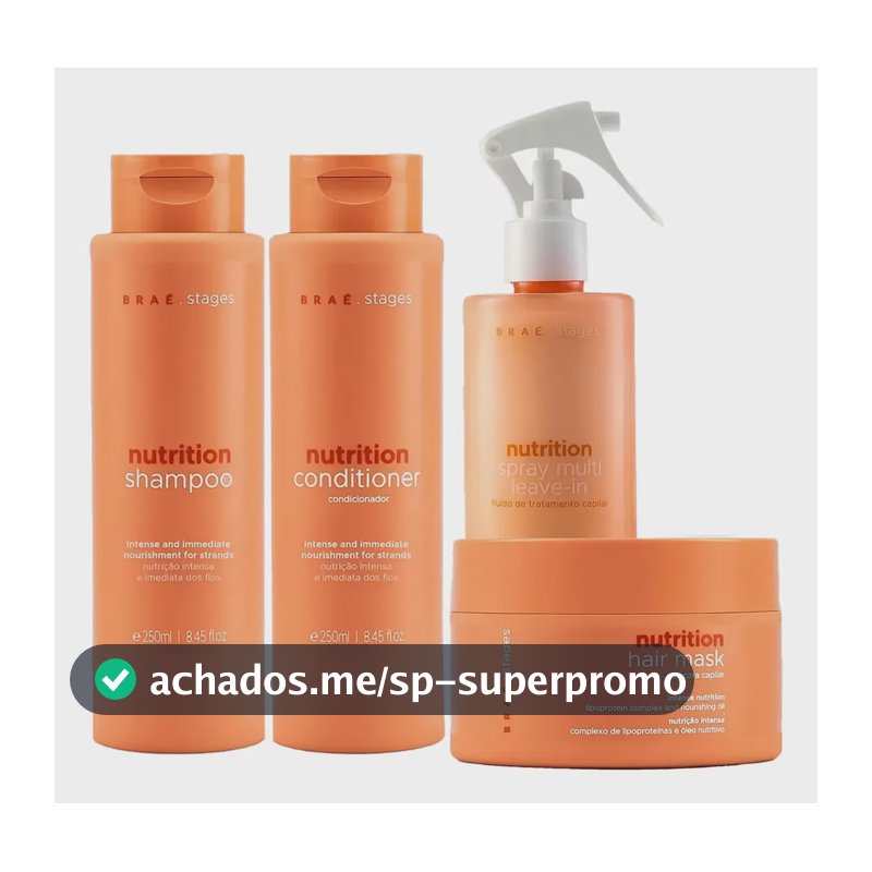 Stages Nutrition Sh + Cd + Máscara + Leave-in - Braé