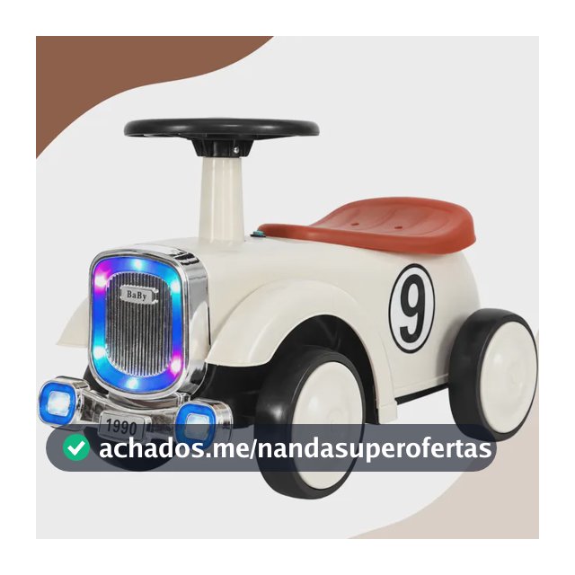 Andador Menino Infantil Motoca Led Carrinho Velotrol Azul Branco