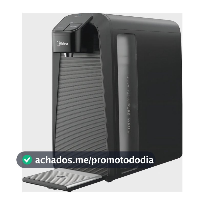 Purificador Midea SlimPure Bivolt Cinza Filtro 2 Estágios