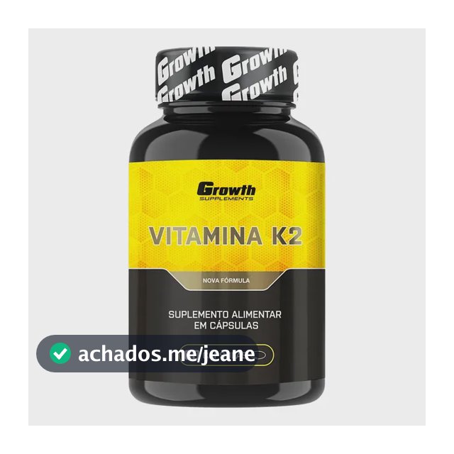 Vitamina K2 60 Cáps Growth Supplements Sem Sabor