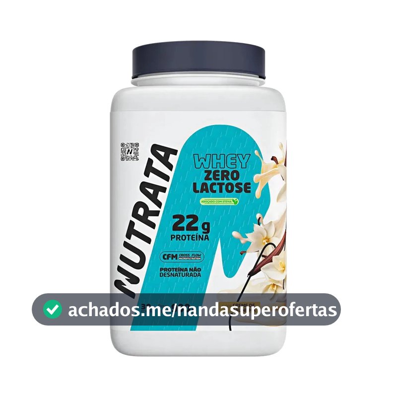 Whey Zero Lactose Pote 900g Baunilha Nutrata