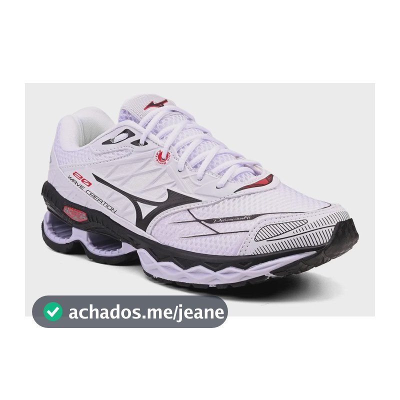 Tênis Mizuno Academia Creation Caminhada Macio Treino Oferta Mizuno Branco Preto 42 Br