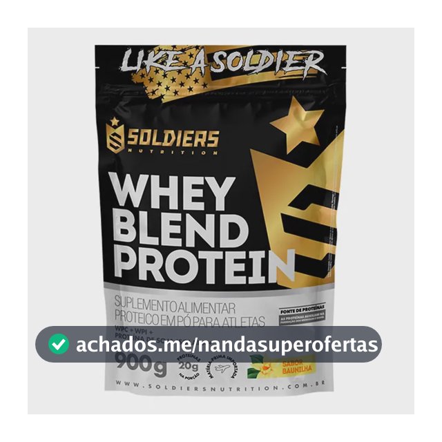 Whey Blend Protein Concent / Isolado 900g-soldiers Nutrition Sabor Baunilha