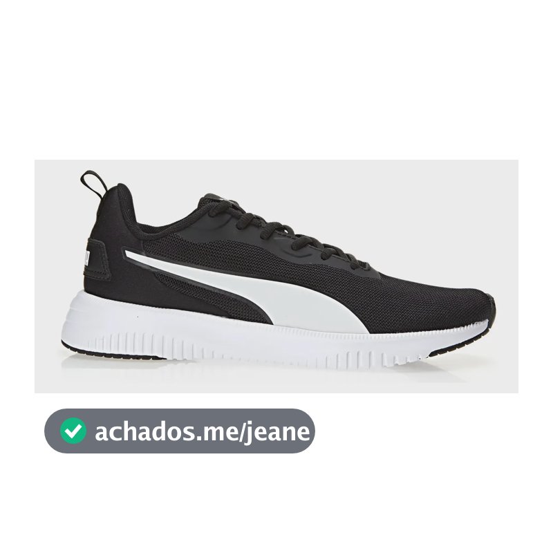 Tênis Esportivo Masculino Flyer Flex Bdp Puma Puma Black-puma White-puma White Liso 42 Br