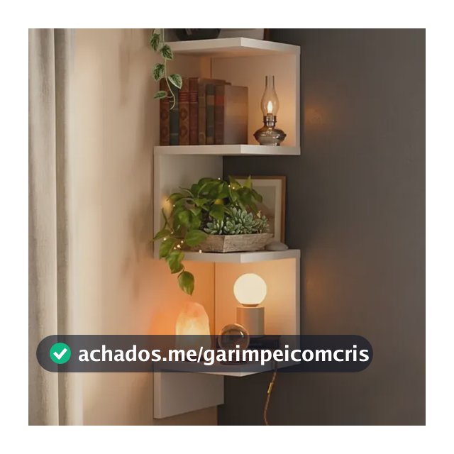 Prateleira Estante Livros Nicho De Canto Reto Mdf Branco