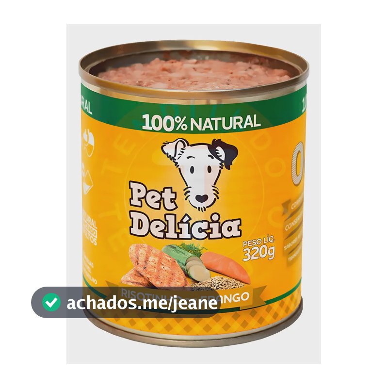 Ração Úmida Pet Delícia Risotinho de Frango Cães Adultos 320g