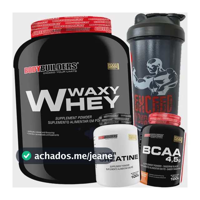 Proteína Bodybuilders Whey Concentrado em pó sabor Chocolate x 2kg 4 un