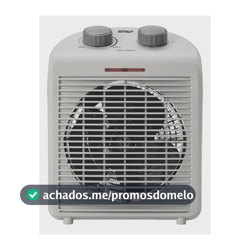WAP Air Heat FW009371 Aquecedor Elétrico Portátil 3 em 1 220V Potência 2000W Triplo Sistema Segurança