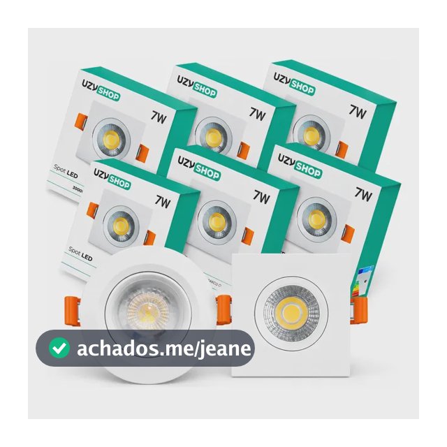 Kit 10 Spots Led 7w Embutidos 3000k/6500k Branco Frio/quente